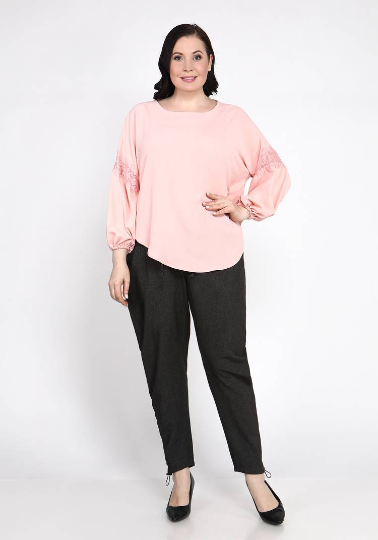 Блуза свободного силуэта с кружевом шир.  750, рис. 7