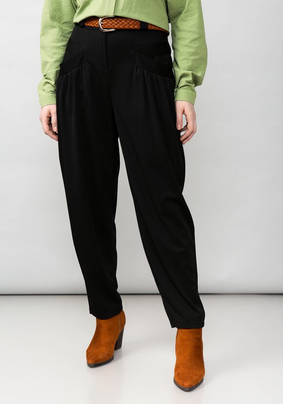 Брюки женские со сборкой на карманах шир.  580, рис. 1