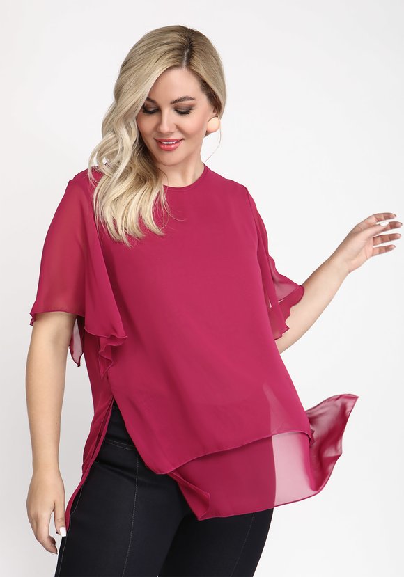 Блуза Яркая модница шир.  580, рис. 6