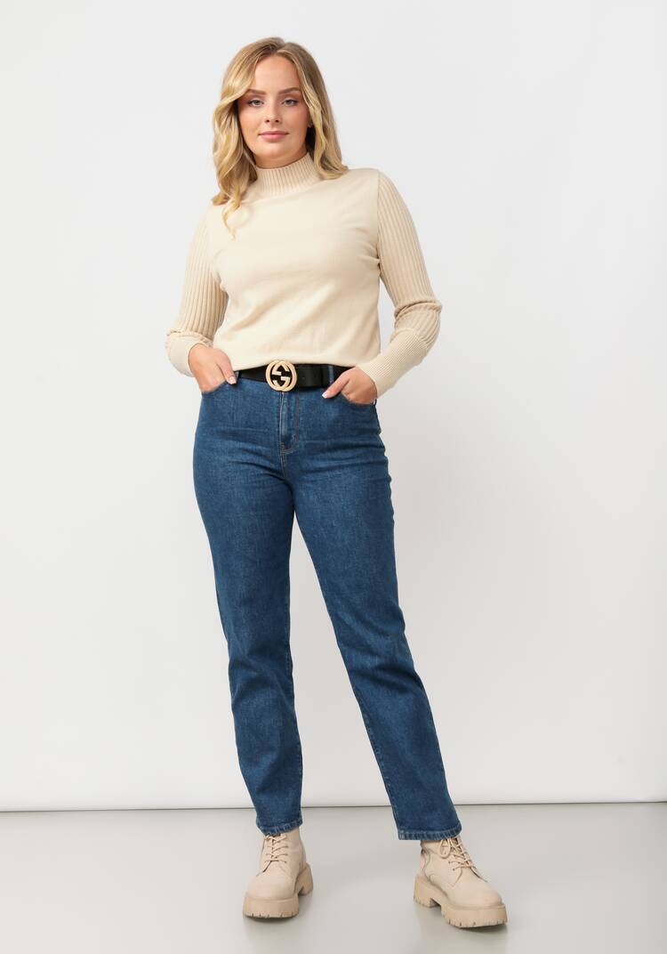 Джинсы прямого кроя с вышивкой на кармане шир.  750, рис. 8