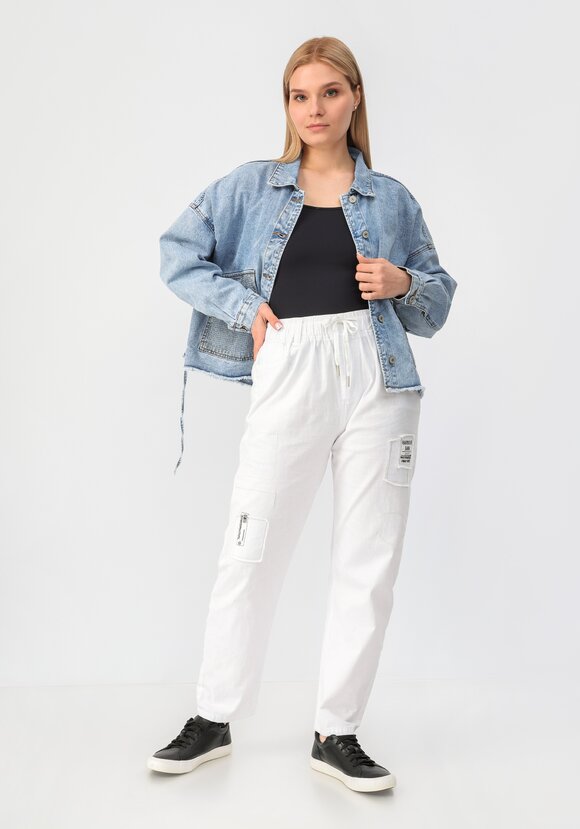 Брюки на резинке с декором шир.  580, рис. 2