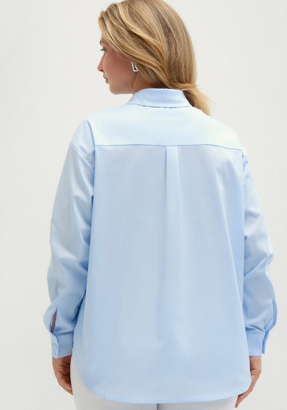 Рубашка оверсайз со спущенным плечом шир.  580, рис. 12