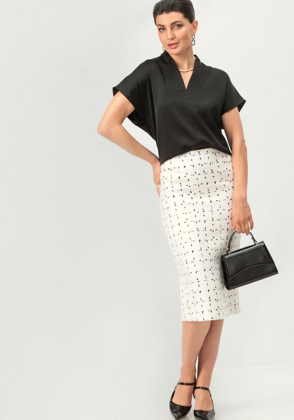 Юбка классическая миди шир.  580, рис. 1