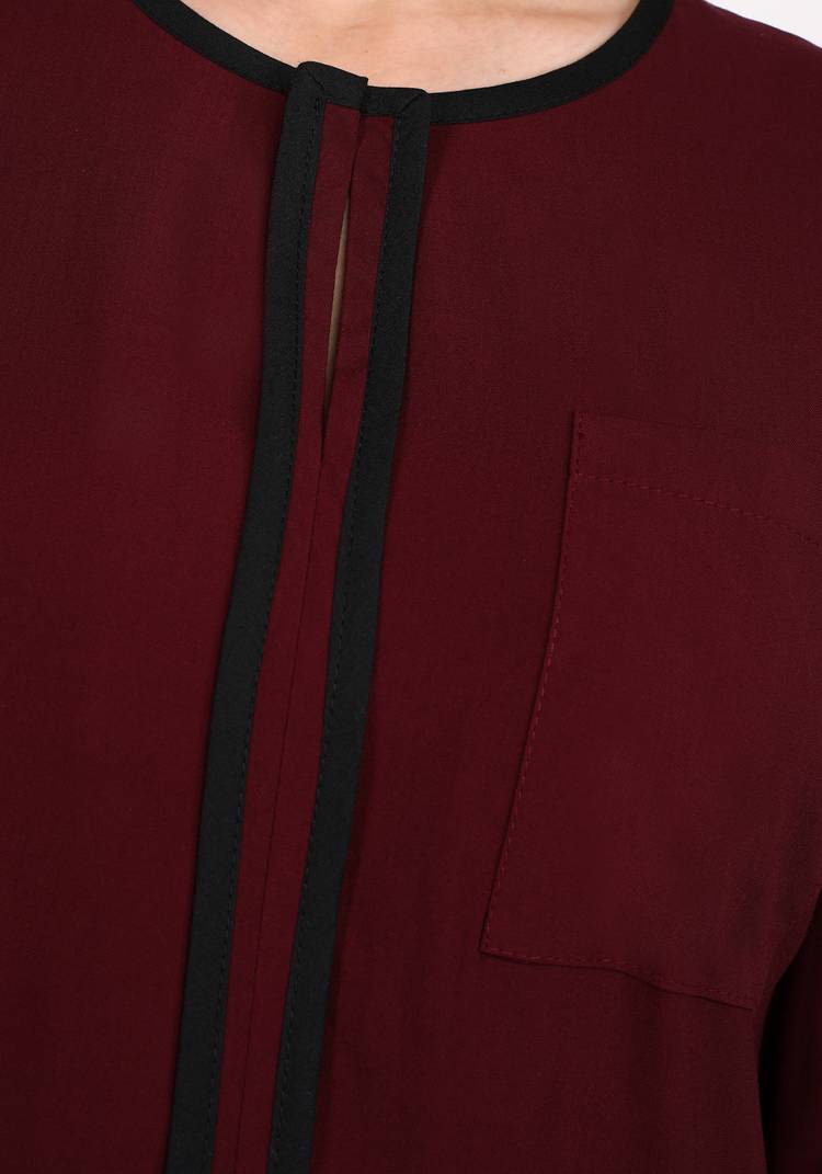 Блуза с контрастной планкой и карманом шир.  750, рис. 12