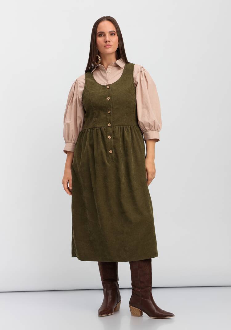 Сарафан из вельвета на пуговицах шир.  750, рис. 8