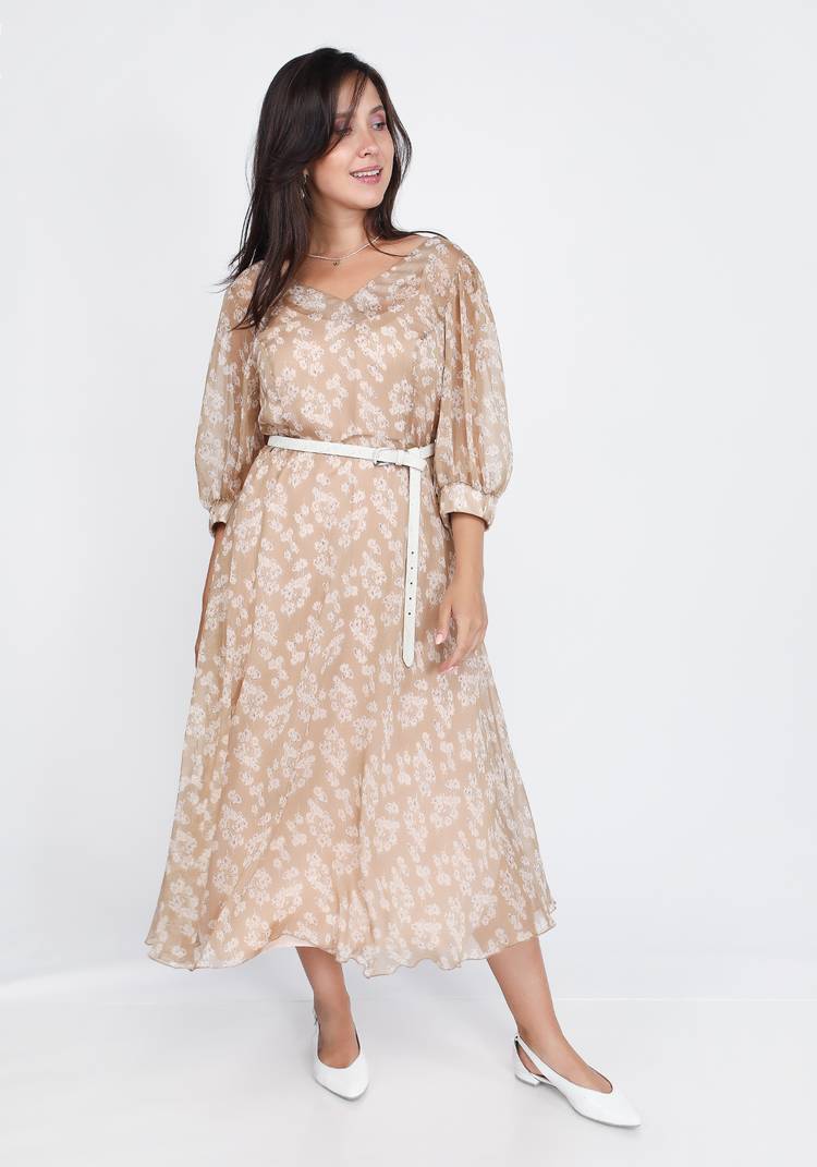 Платье шифоновое с V-образным вырезом шир.  750, рис. 5