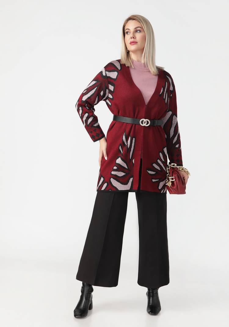 Кардиган с крупным орнаментом шир.  750, рис. 8