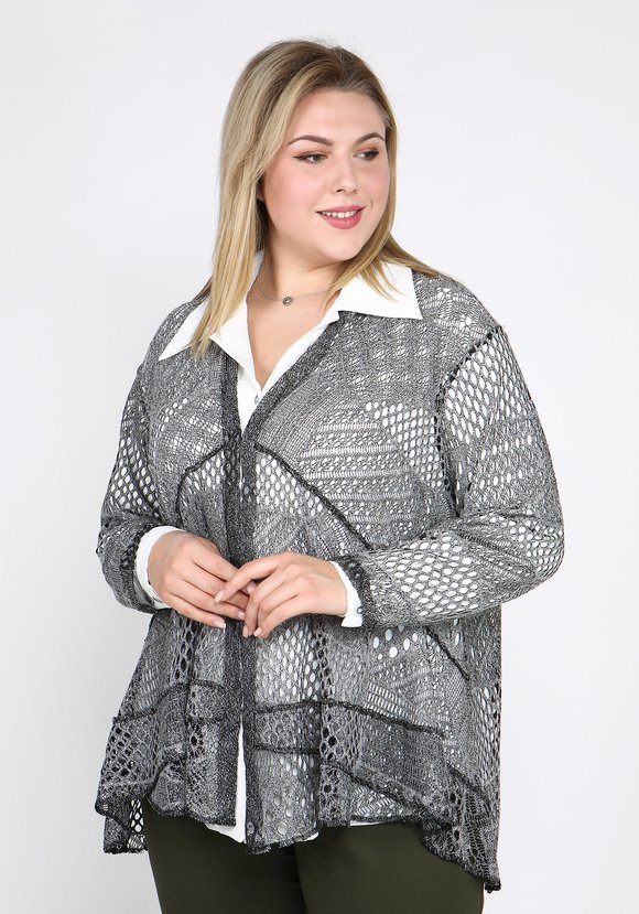 Кардиган из кружевного полотна шир.  580, рис. 2