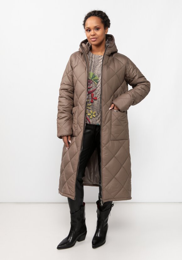 Пальто стеганое с боковыми разрезами шир.  580, рис. 8