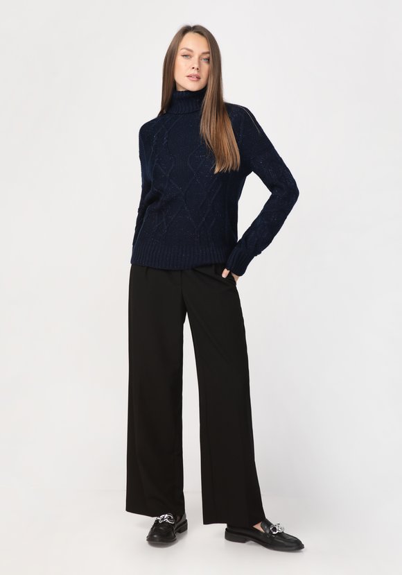 Свитер женский в технике араны с метанитью шир.  580, рис. 10