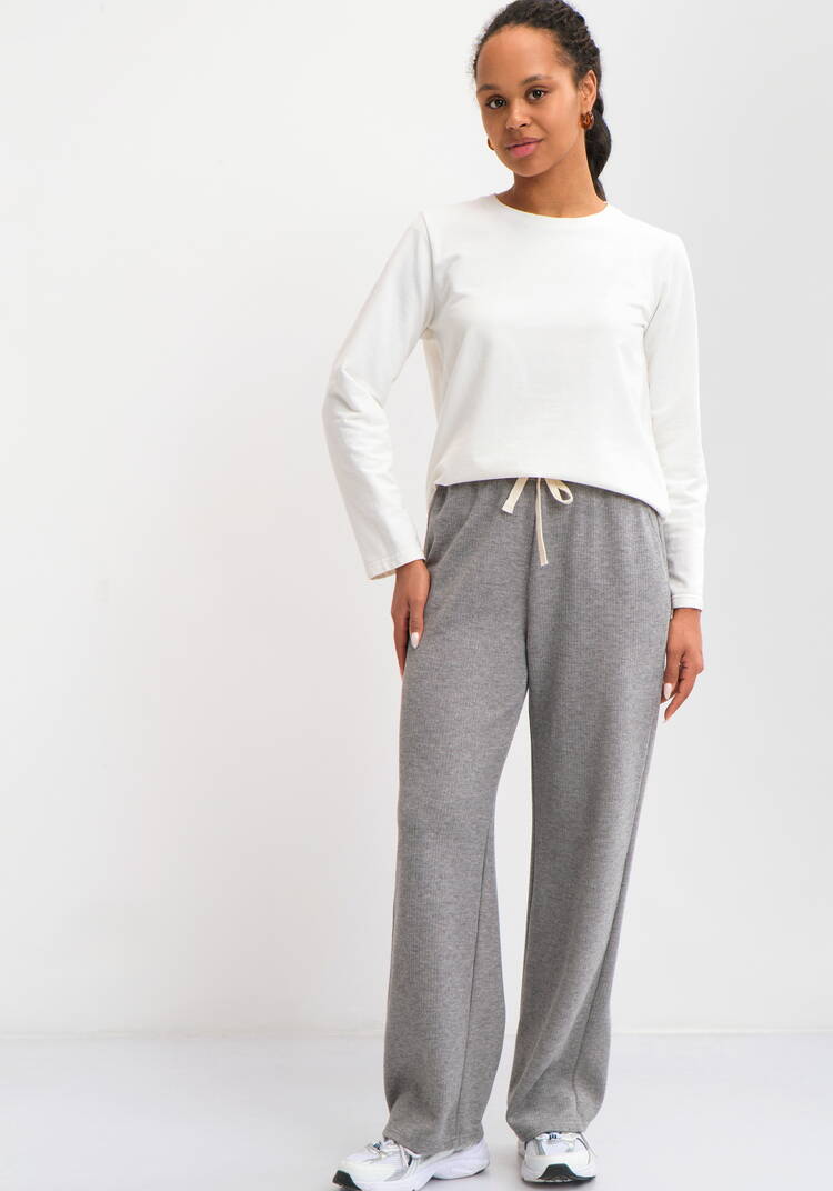 Брюки прямые от бедра на резинке шир.  750, рис. 7