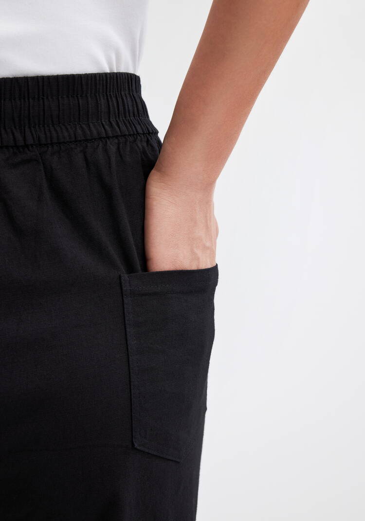 Брюки на резинке по поясу, прямые Симона шир.  750, рис. 23