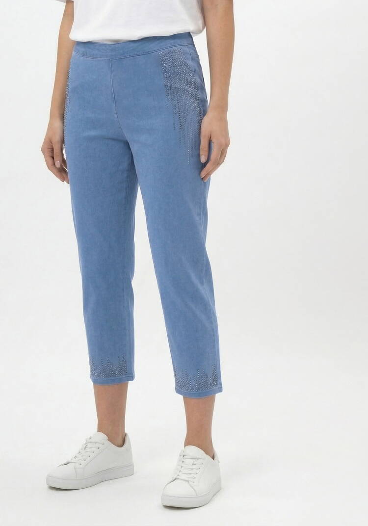 Брюки 7/8 со стразами шир.  750, рис. 22