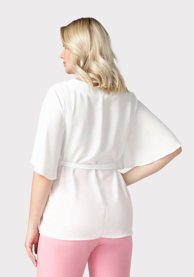 Блуза А-силуэта с поясом шир.  750, рис. 15