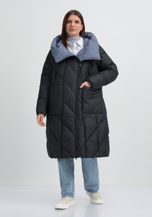 Пуховик с асимметричной молнией шир.  580, рис. 19