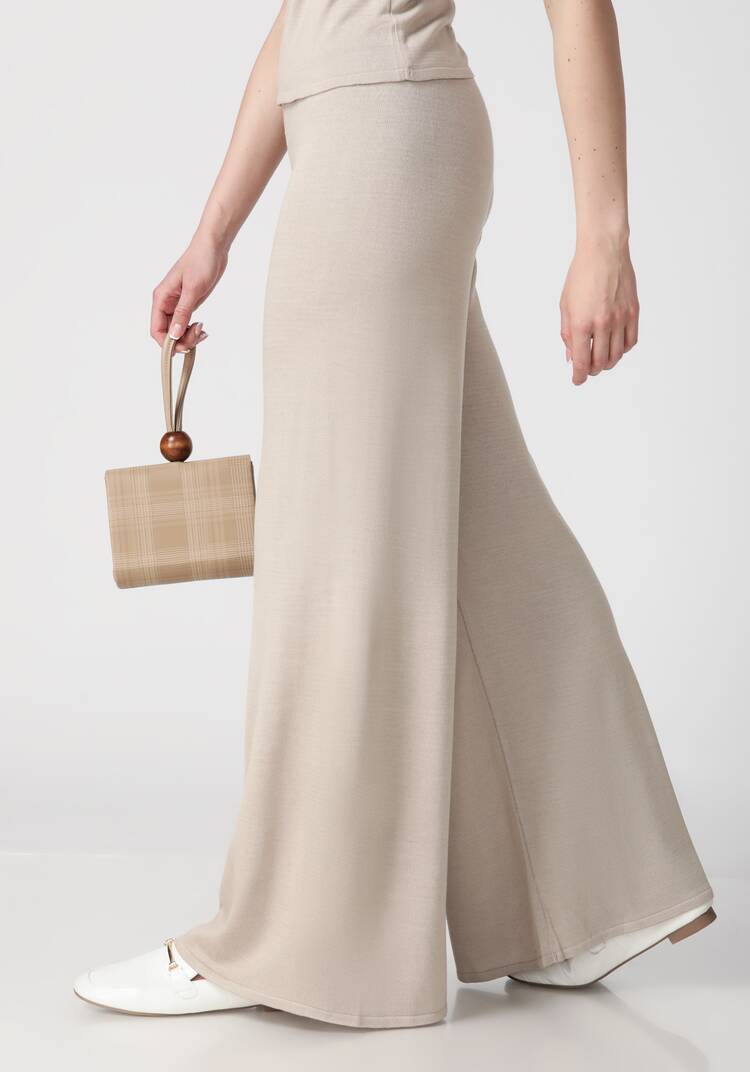 Брюки однотонные высокой посадки шир.  750, рис. 5