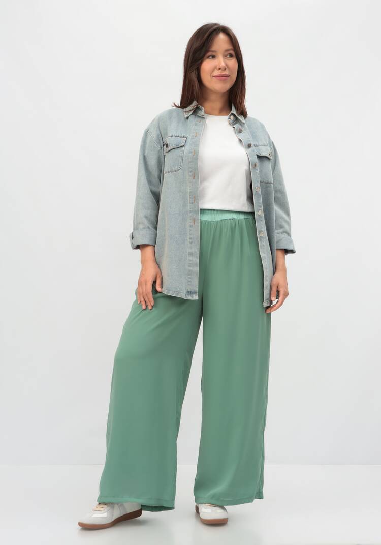 Брюки с резинкой на талии прямые шир.  750, рис. 15