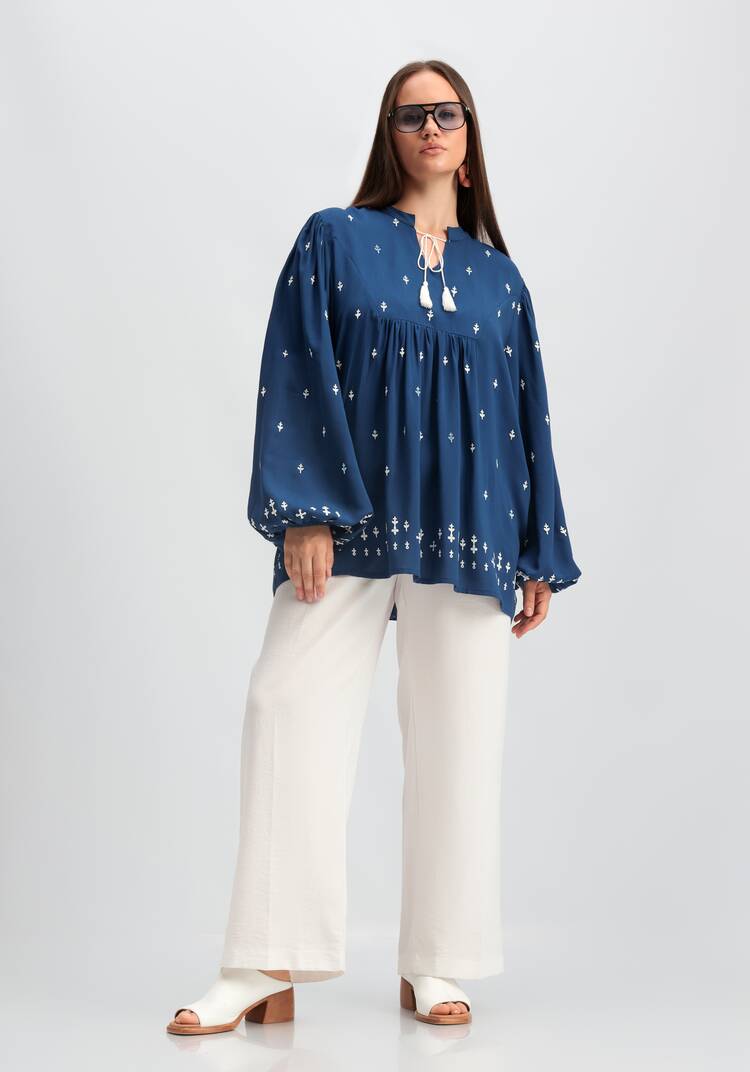 Блуза в стиле бохо шир.  750, рис. 18