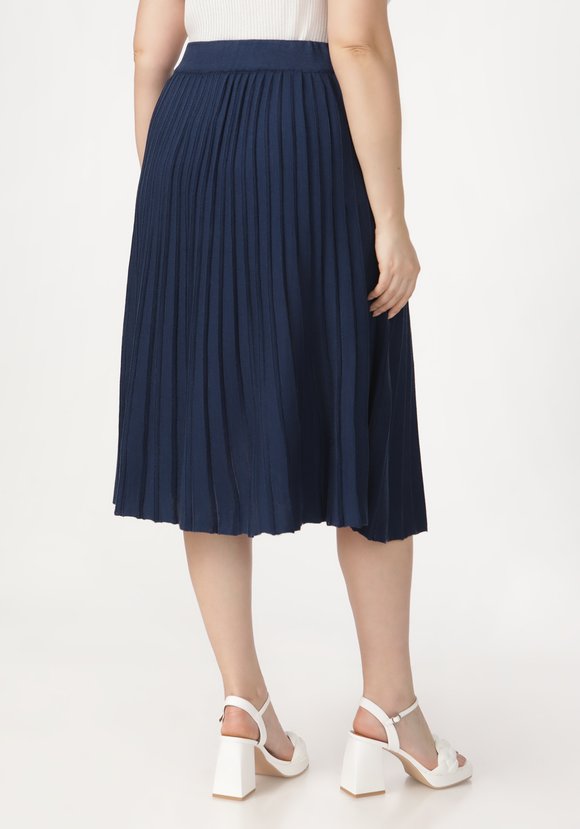 Юбка миди на резинке с имитацией плиссе шир.  580, рис. 6