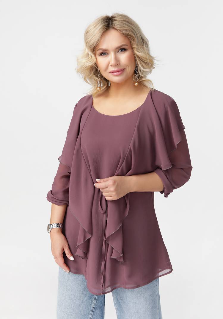 Туника удлиненная с широким воротником шир.  750, рис. 8