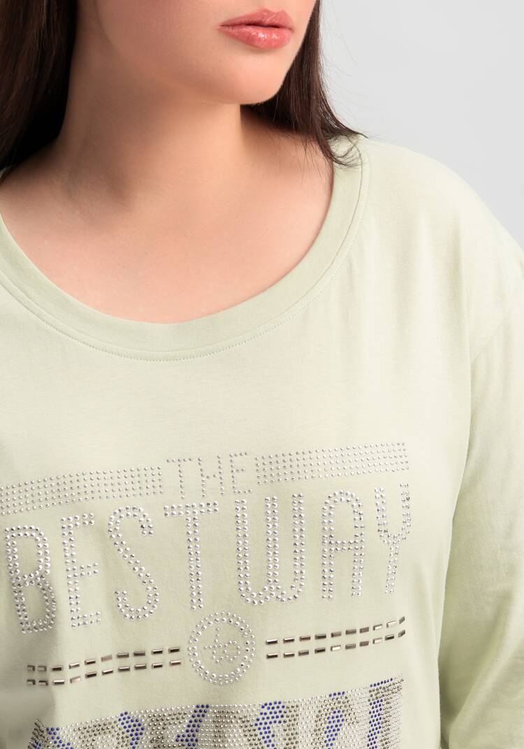 Лонгслив с декором из страз шир.  750, рис. 42