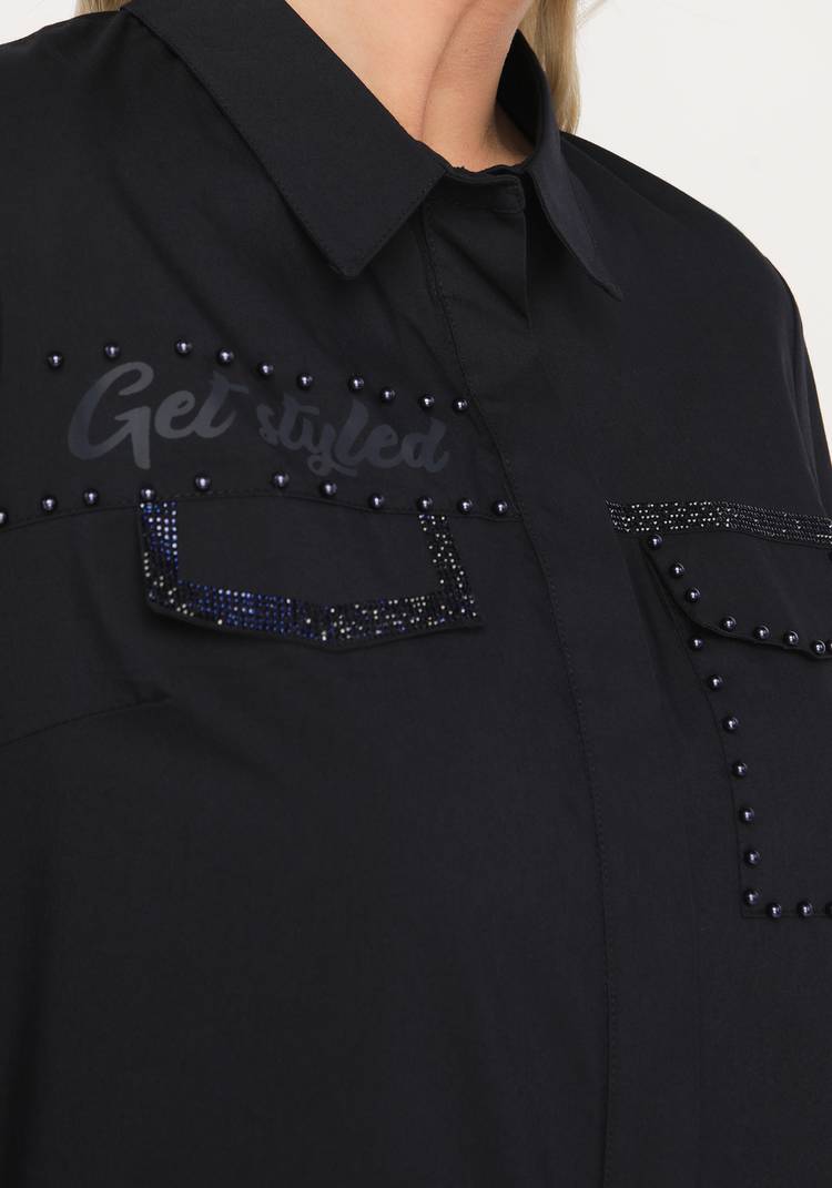 Рубашка украшенная бисером шир.  750, рис. 4