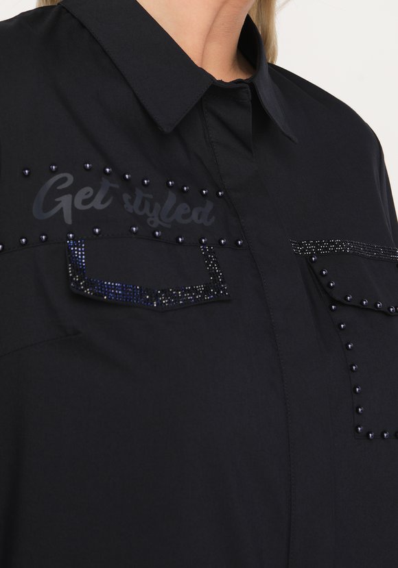 Рубашка украшенная бисером шир.  580, рис. 4