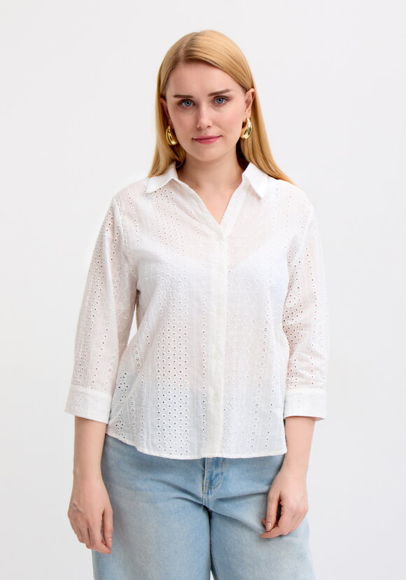 Блуза из шитья с рукавом 3/4 шир.  580, рис. 4