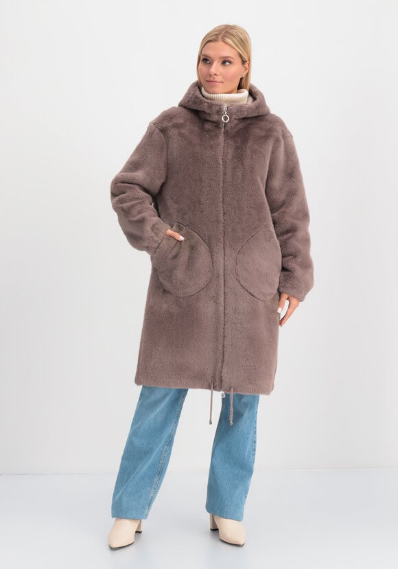 Пальто из экомеха шир.  580, рис. 21