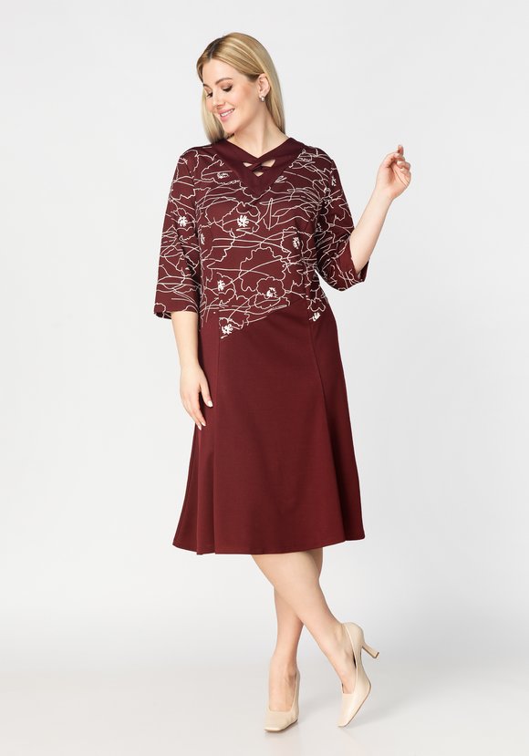 Платье с графическим рисунком шир.  580, рис. 1