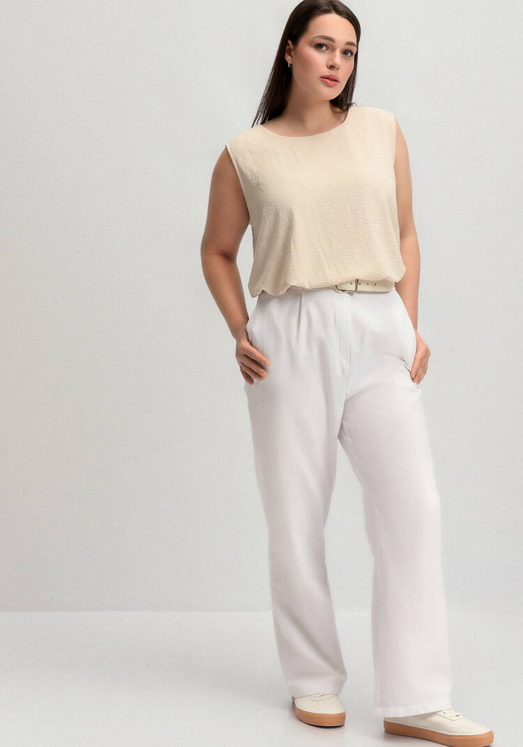 Брюки прямого силуэта с поясом на резинке шир.  750, рис. 4