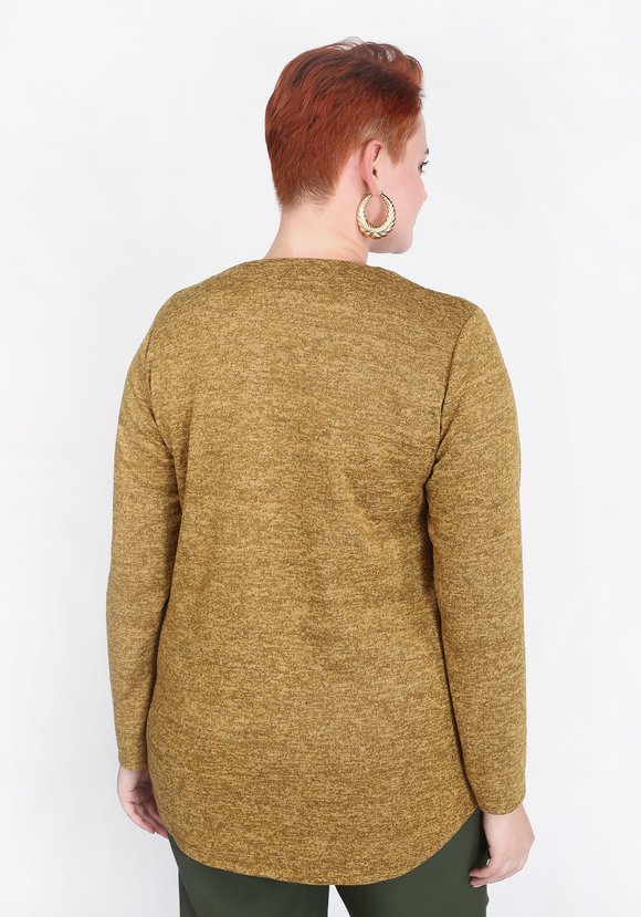 Блуза с пуговицами и узором из страз шир.  580, рис. 2