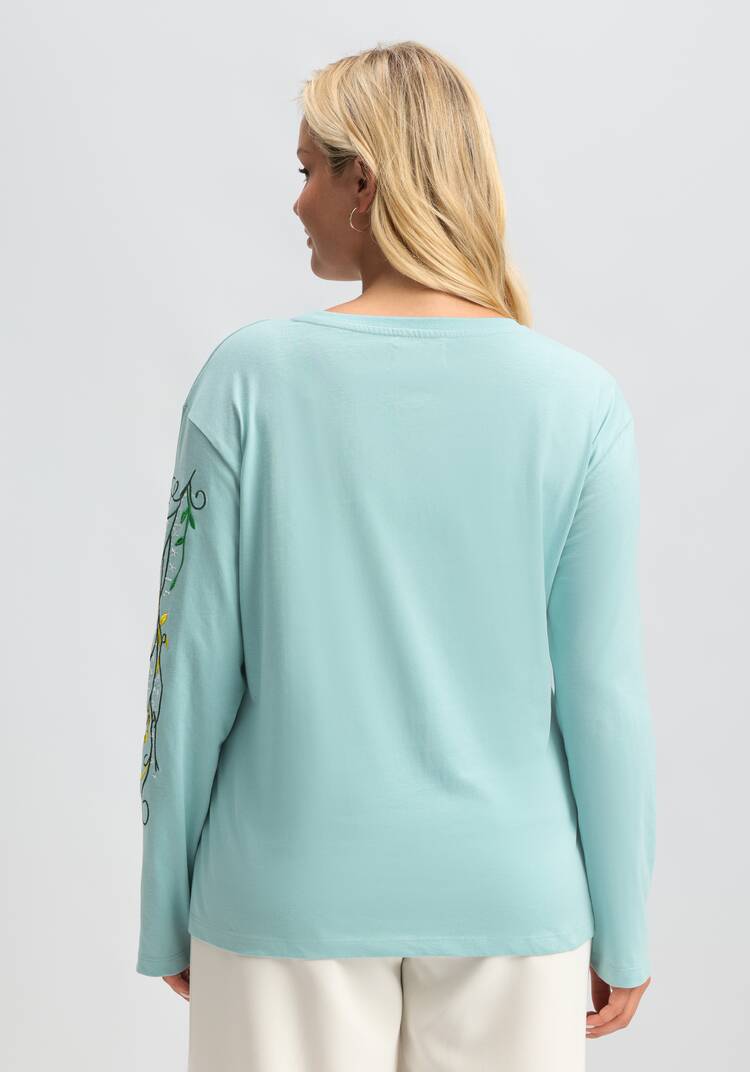 Лонгслив с вышивкой шир.  750, рис. 21