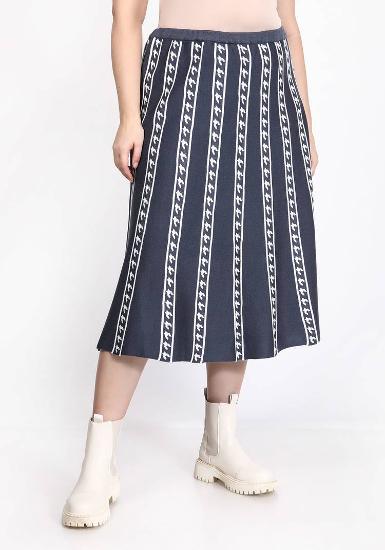 Юбка с вертикальным рисунком пье-де-пуль шир.  750, рис. 5