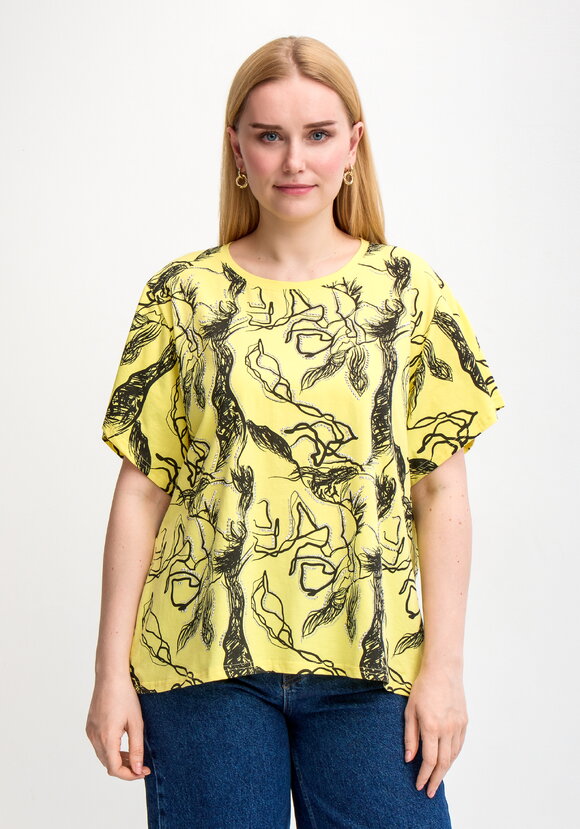 Блуза с оригинальным принтом и стразами шир.  580, рис. 32