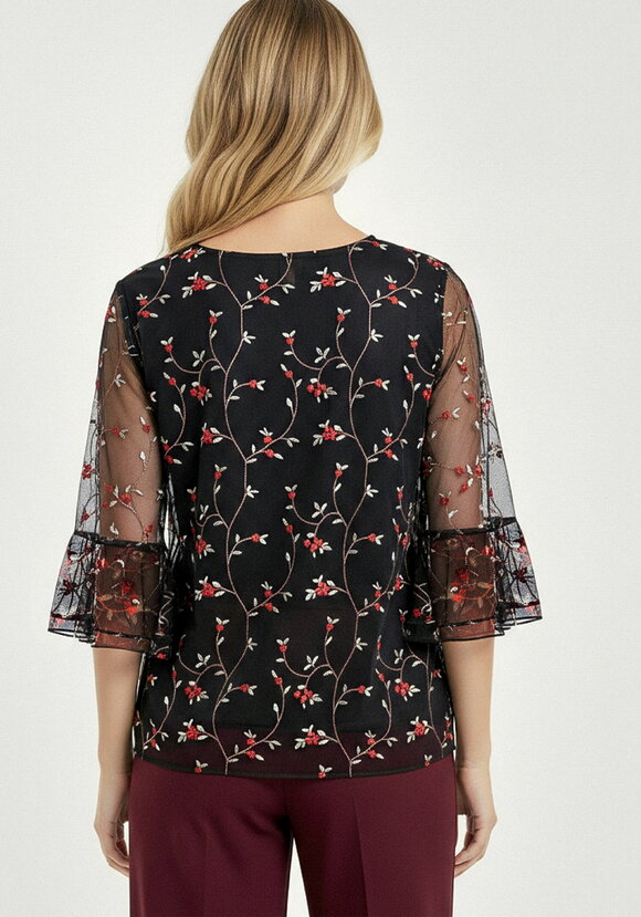 Блуза из ткани с вышивкой шир.  580, рис. 3