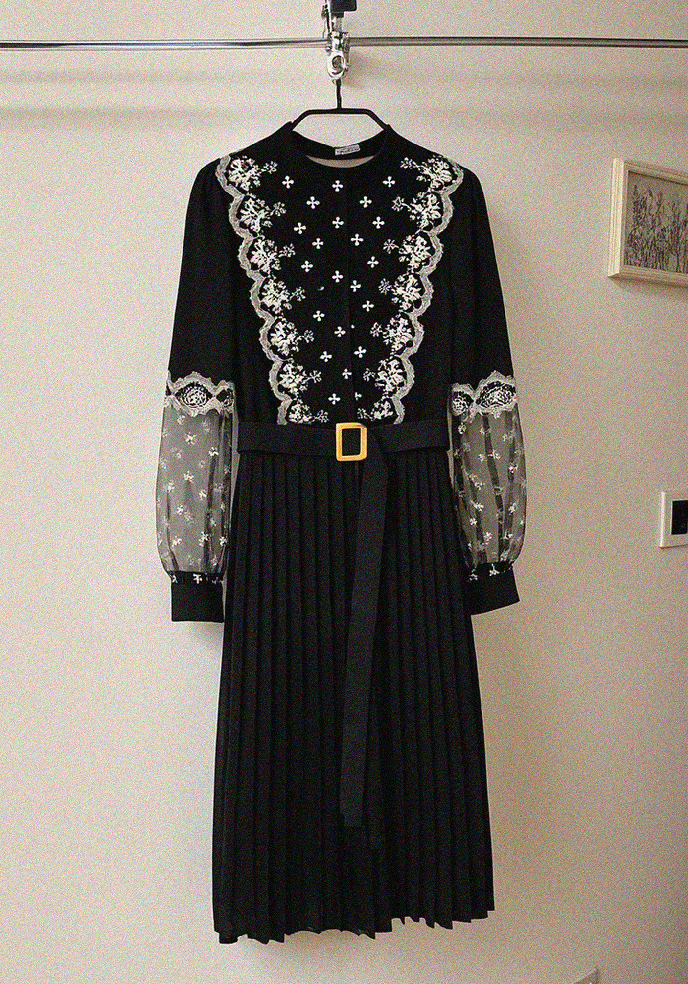 

Платье с ажурным кружевом Resale, Черный