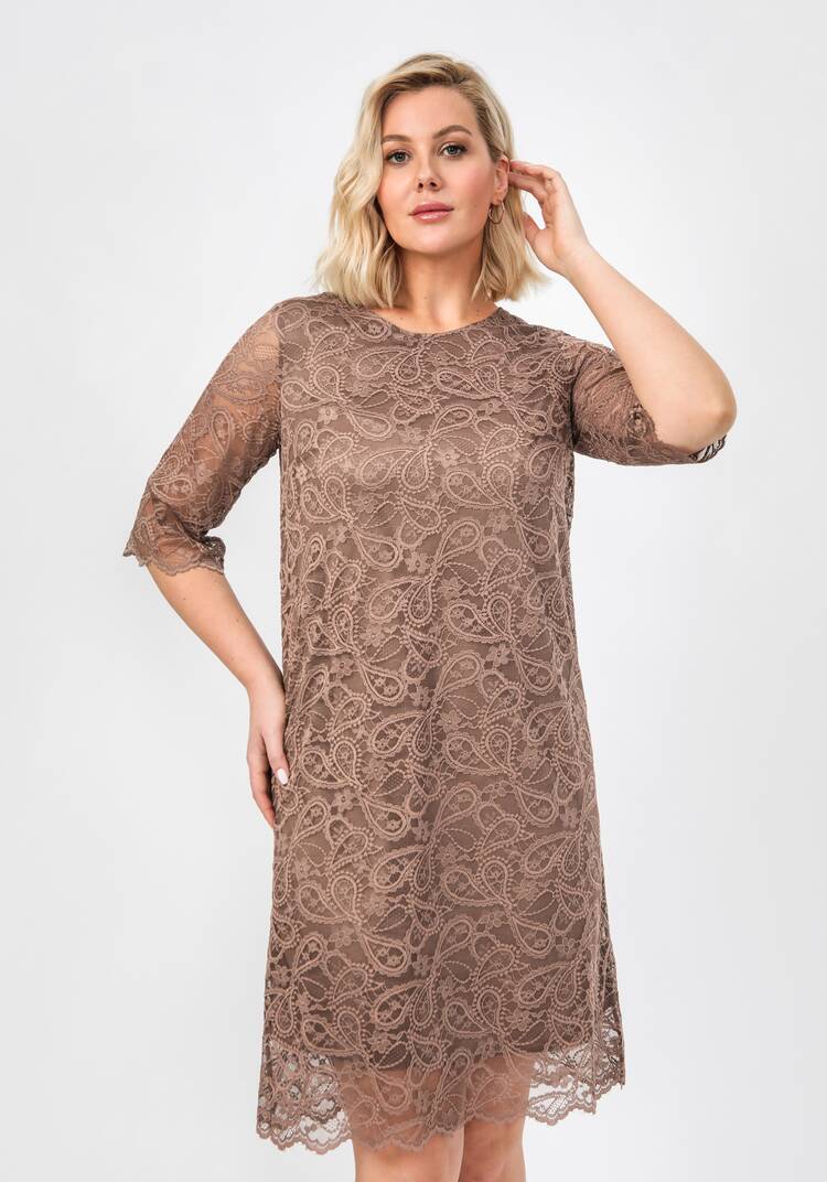 Платье из эластичного гипюра шир.  750, рис. 29