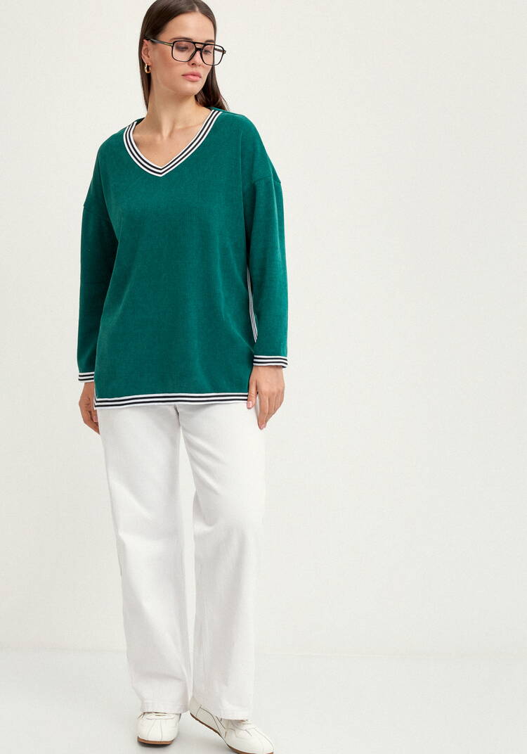 Джемпер с V-образным вырезом горловины шир.  750, рис. 10