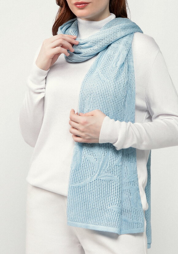 Палантин ажурный из натуральной шерсти шир.  580, рис. 23