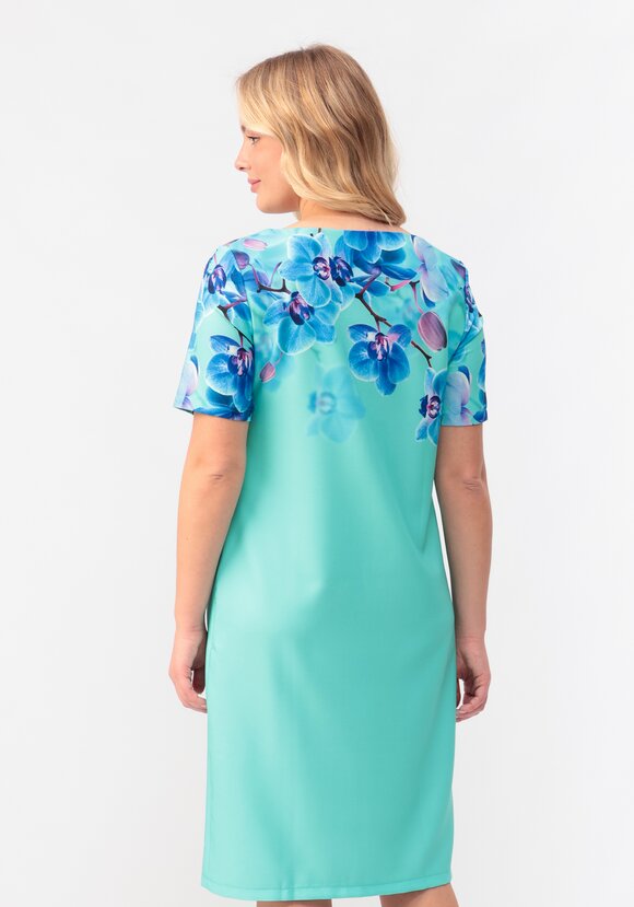 Платье полуприлегающего силуэта с  принтом шир.  580, рис. 3