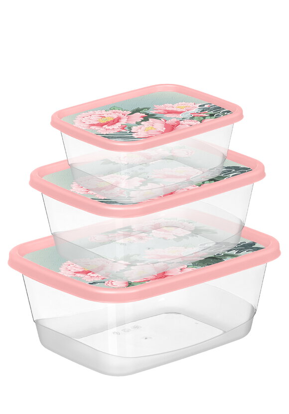 Набор контейнеров и мисок Сад пионов шир.  580, рис. 2