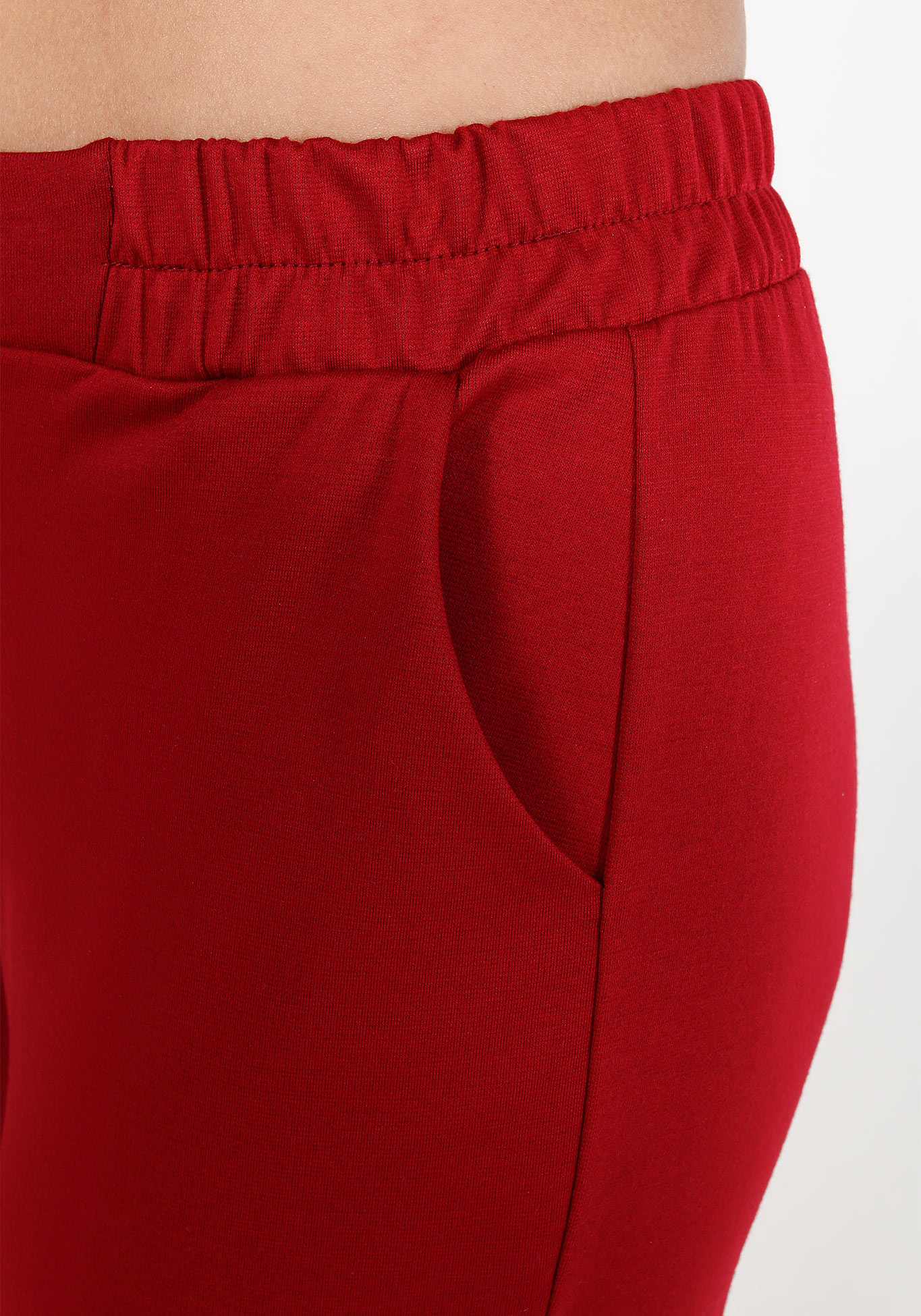 Брюки на резинке с боковыми карманами Bianka Modeno, размер 52, цвет красный - фото 4