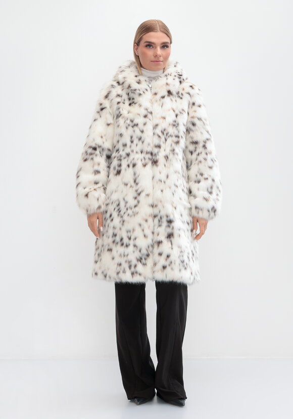 Шуба с принтом под рысь на молнии шир.  580, рис. 4