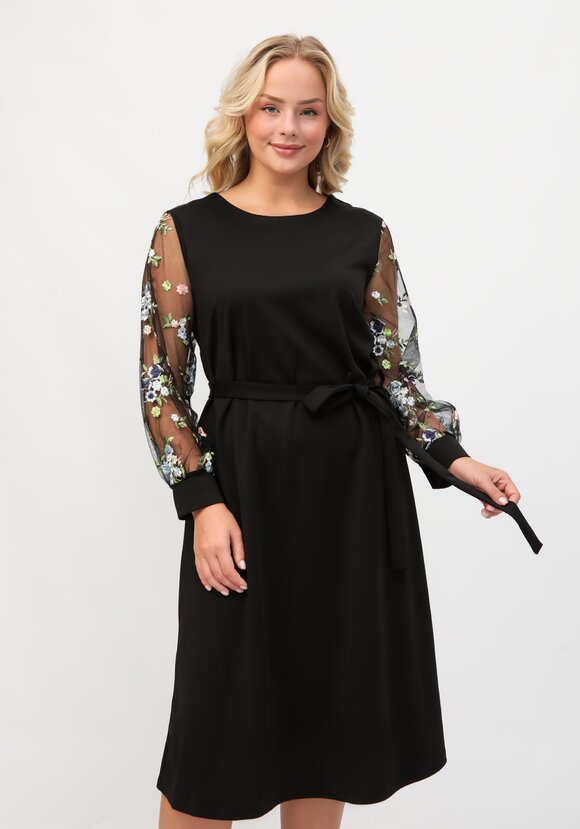 Платье свободного кроя с объемным рукавом шир.  580, рис. 8