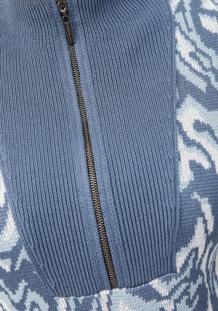 Джемпер поло с принтом абстракция шир.  750, рис. 5