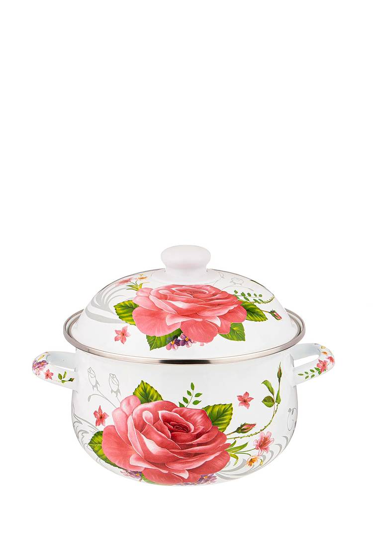 Кастрюля эмалированная Пленительная роза шир.  750, рис. 9