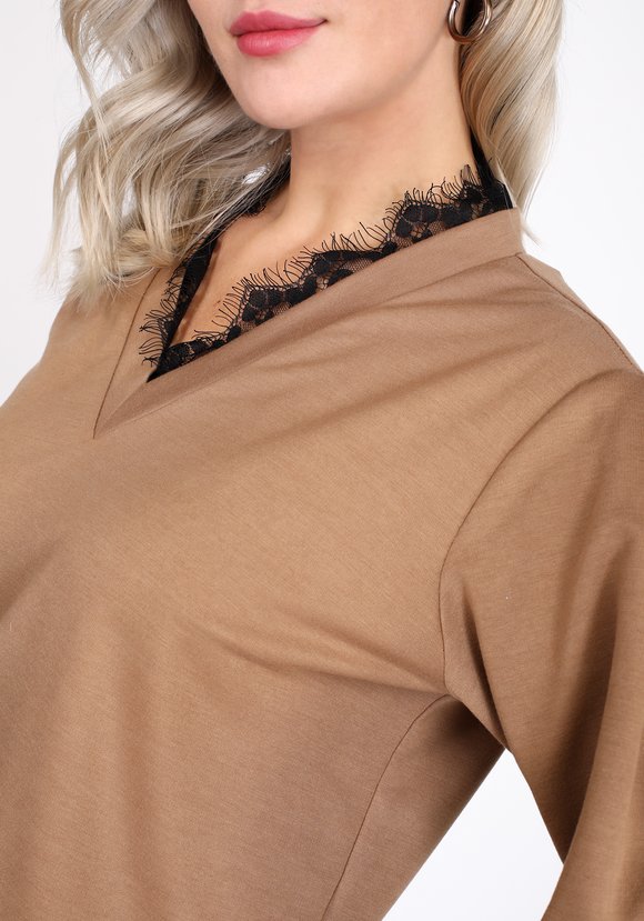 Джемпер с отделкой из кружева шир.  580, рис. 2