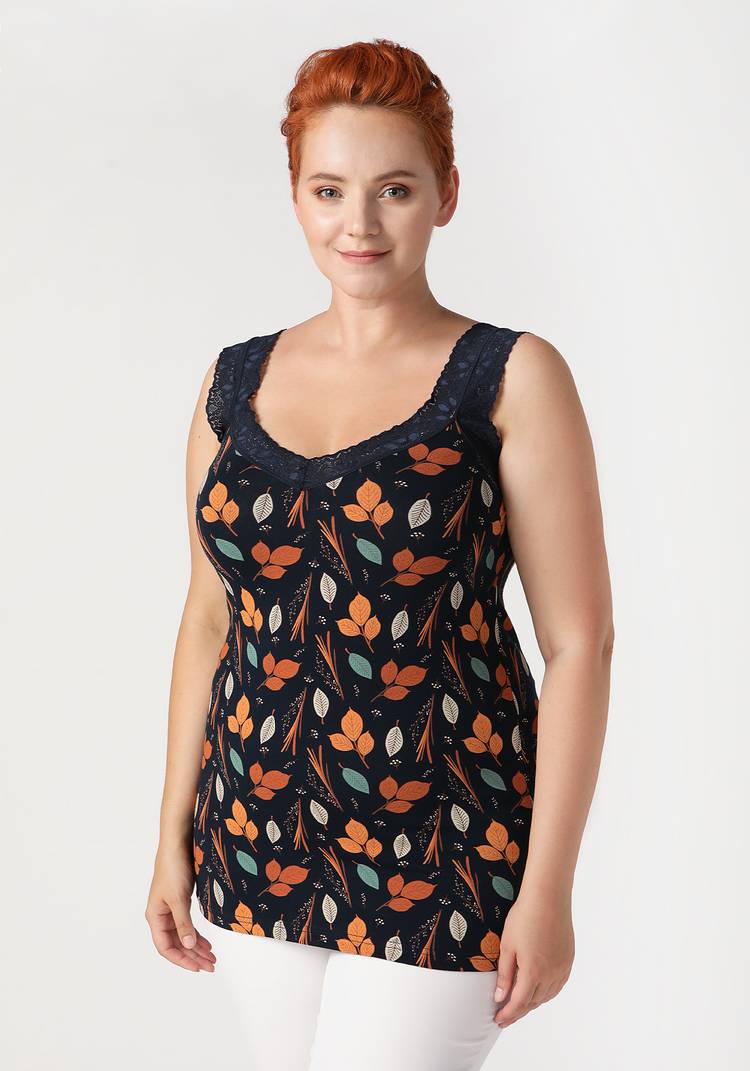 Майка из хлопка с кружевом Аэлита шир.  750, рис. 19