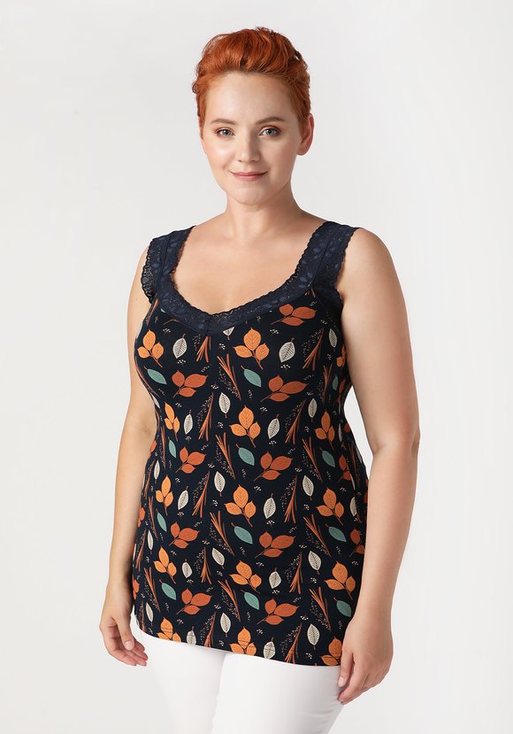 Майка из хлопка с кружевом Аэлита шир.  580, рис. 19